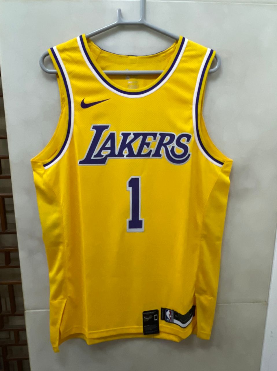 Original NBA Men's 2021-22 AU Yellow Los Angeles Lakers with or