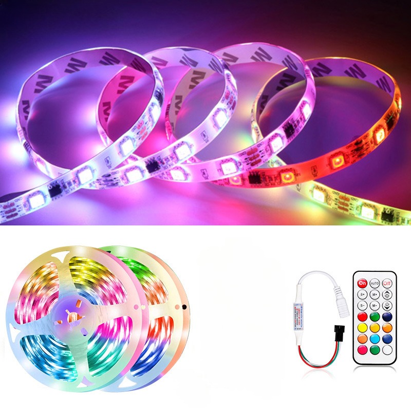 Mini 21Key RF Wireless Led Strip Light Remote Controller Dimmer Controller for DC5V 24V SMD 5050 3528 5730 3014 Single Color Light Strip