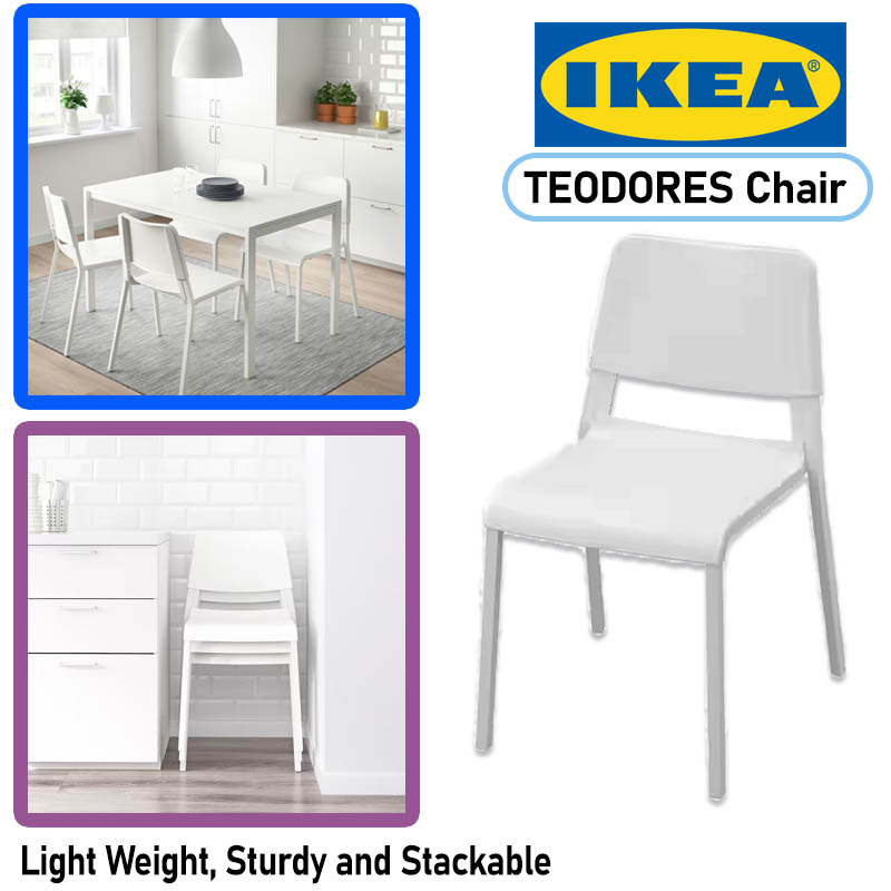 Ikea White Teodores Chair Ikea Ikea TEODORES Chair, Black 31 1/2x