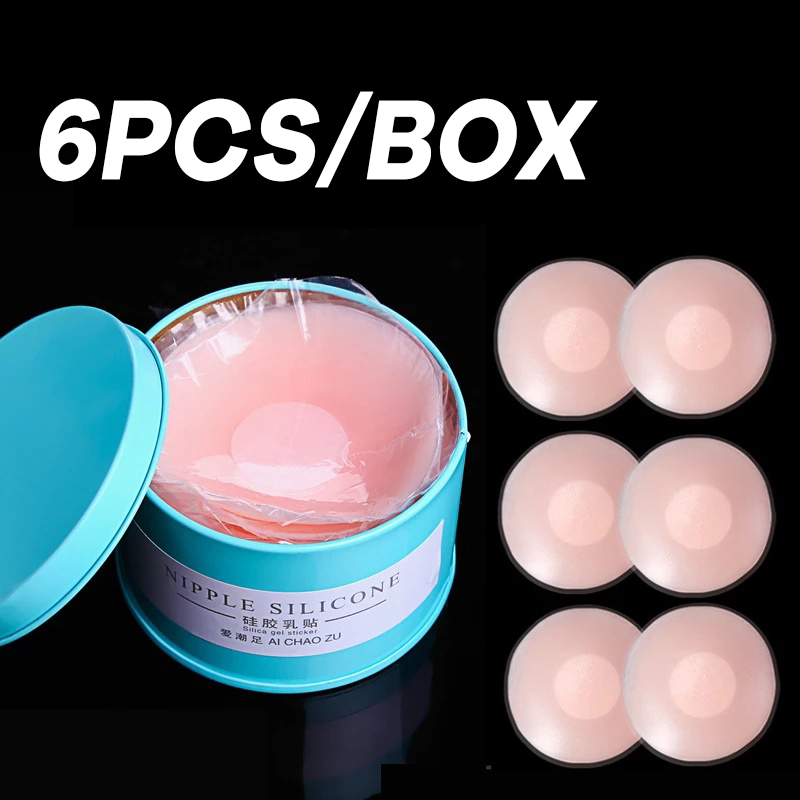 Hot sale 6pcs with Box Silicone Nipple Cover Reusable Women Breast Petals  Lift Invisible Bra Pasties Adhesive Bra Pads Sticker Patch Nipple Silicon  Pad waterproof nipple tape washable bra pad adhesive silicone