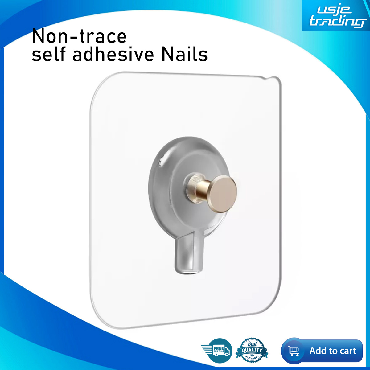 NonTrace Self Adhesive Nails Hook For Photo Frame Hole Hanging Nail