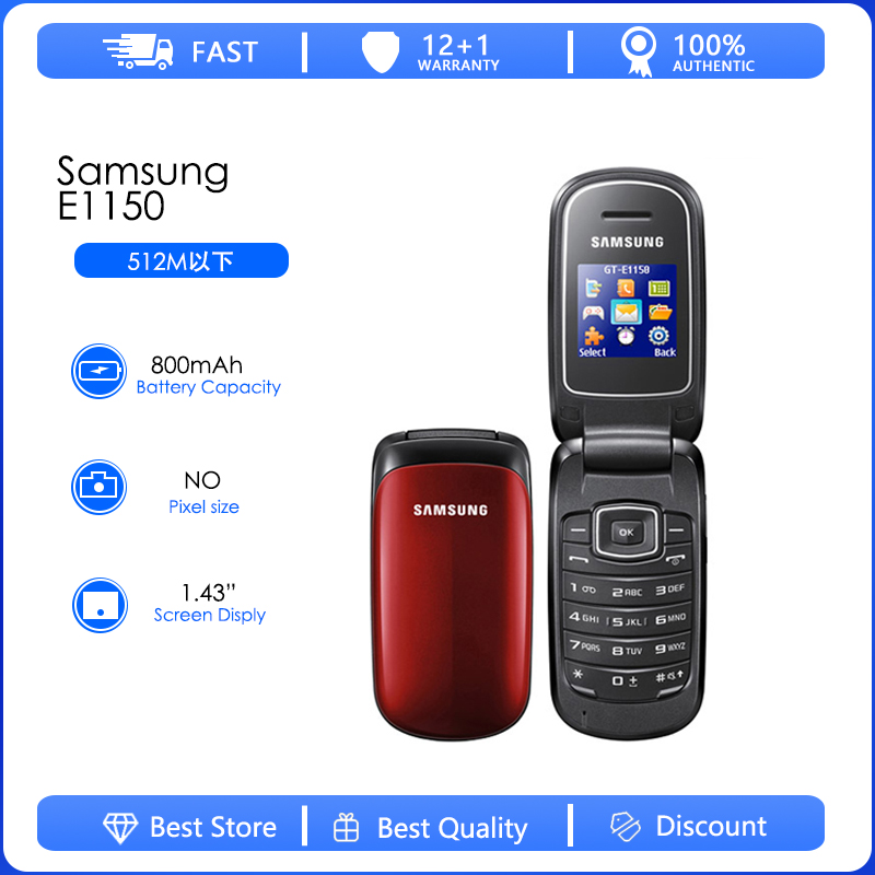 100 Brand New Original Unlocked For Samsung E1150 Mobile Phone Flip Phone Student Spare Business Button Small Phone Wholesale Price Lazada Ph