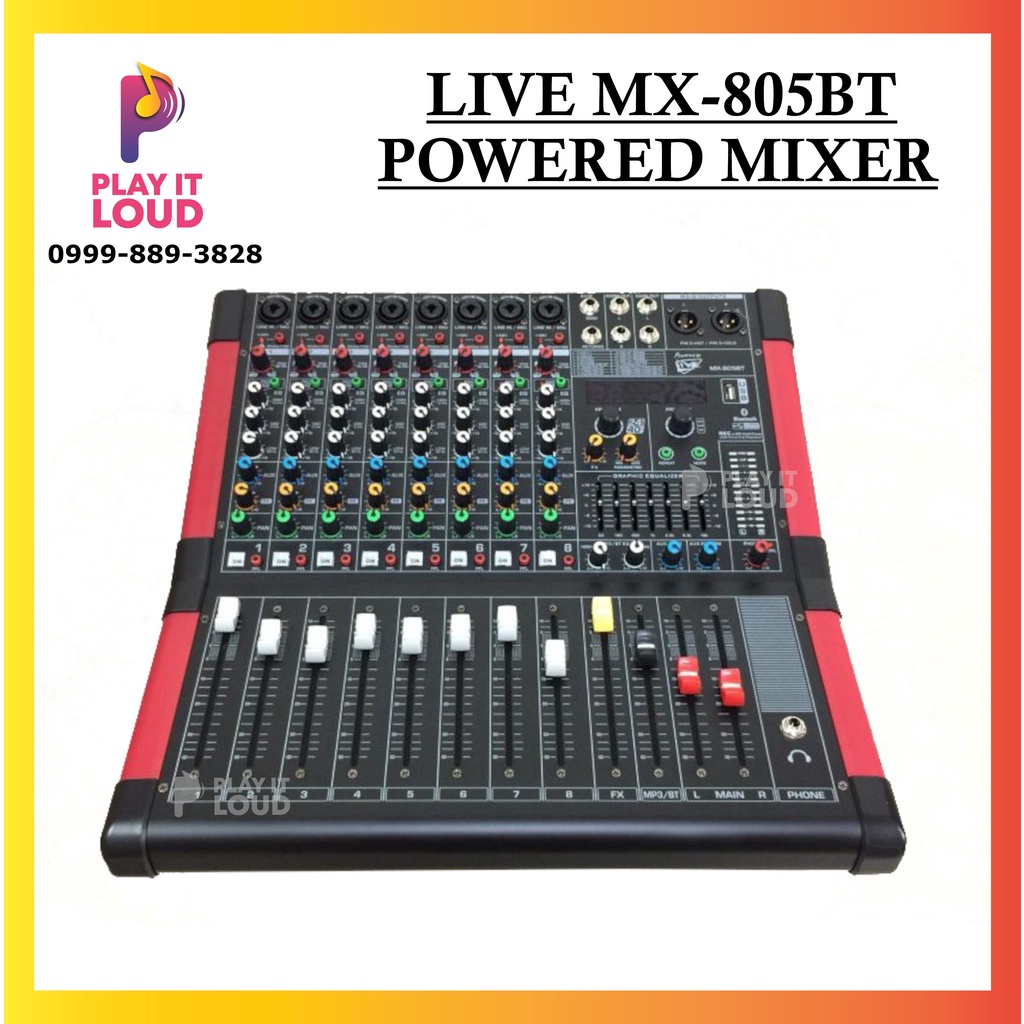 LIVE MX805BT POWERED MIXER 8 CHANNEL 300W Lazada PH