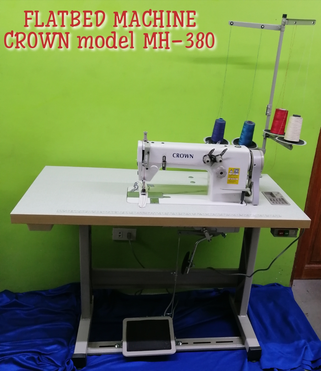 MACHINE/CROWN MODEL MH380 FLATBED/DOUBLE NEEDLE CHAINSTITCH SEWING