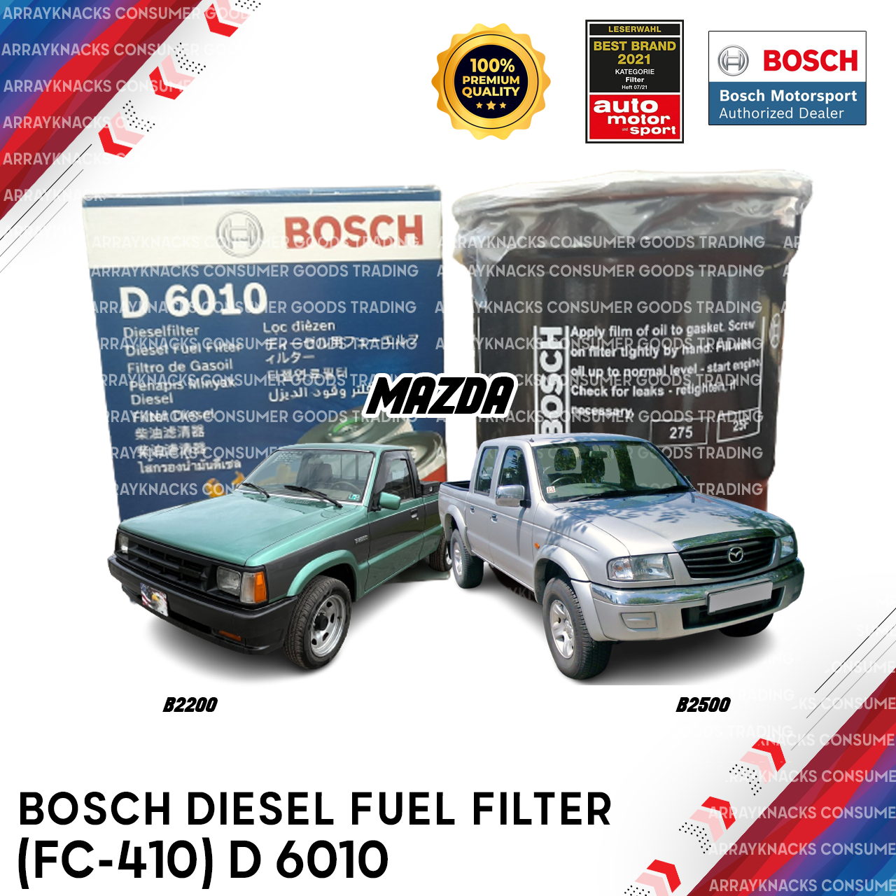 Bosch Fuel Filter D6010 for Mazda B2200, B2500 Lazada PH