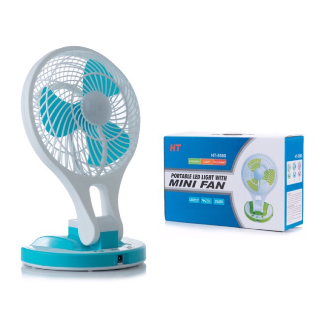 Portable Rechargeable Mini Fan with LED Light Lazada PH
