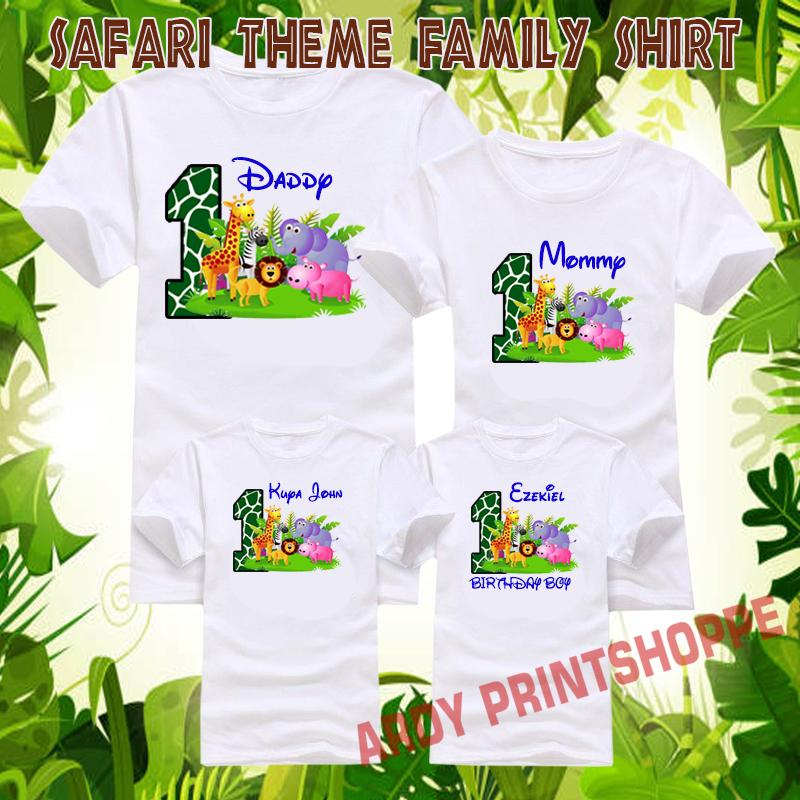 Safari theme family shirt Clearance