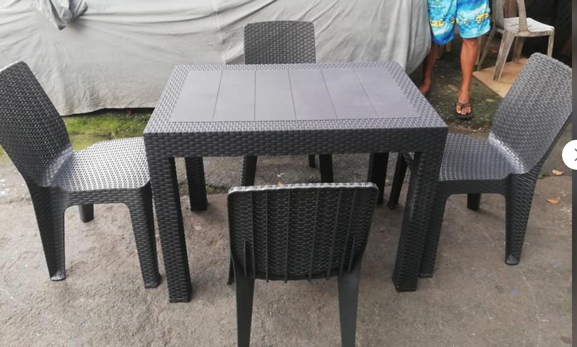 Rattan 6seater Set Table&chairs 30x48 