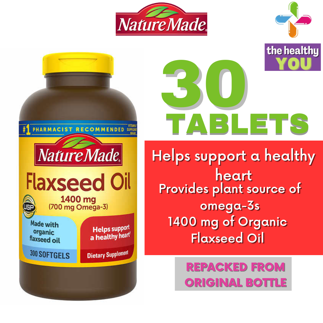 30 Softgels Nature Made Flaxseed Oil 1400 mg Lazada PH