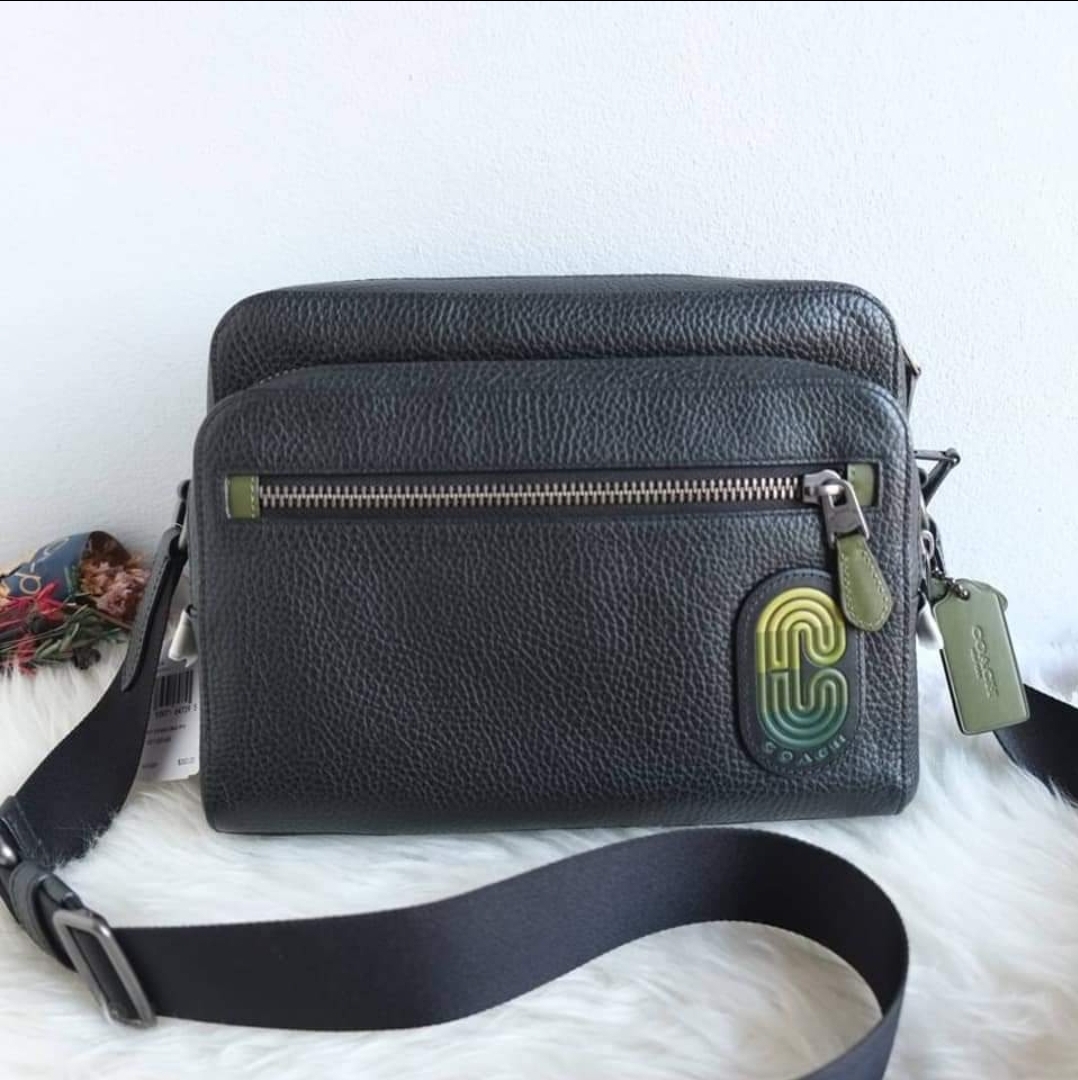 west camera bag in colorblock with coach patch