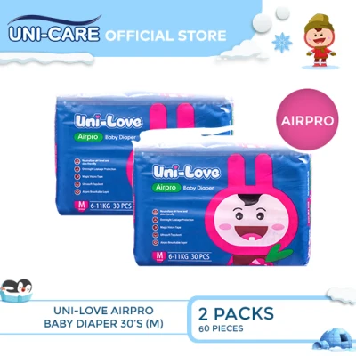 UniLove Airpro Baby Diaper 30's (Medium) Pack of 2