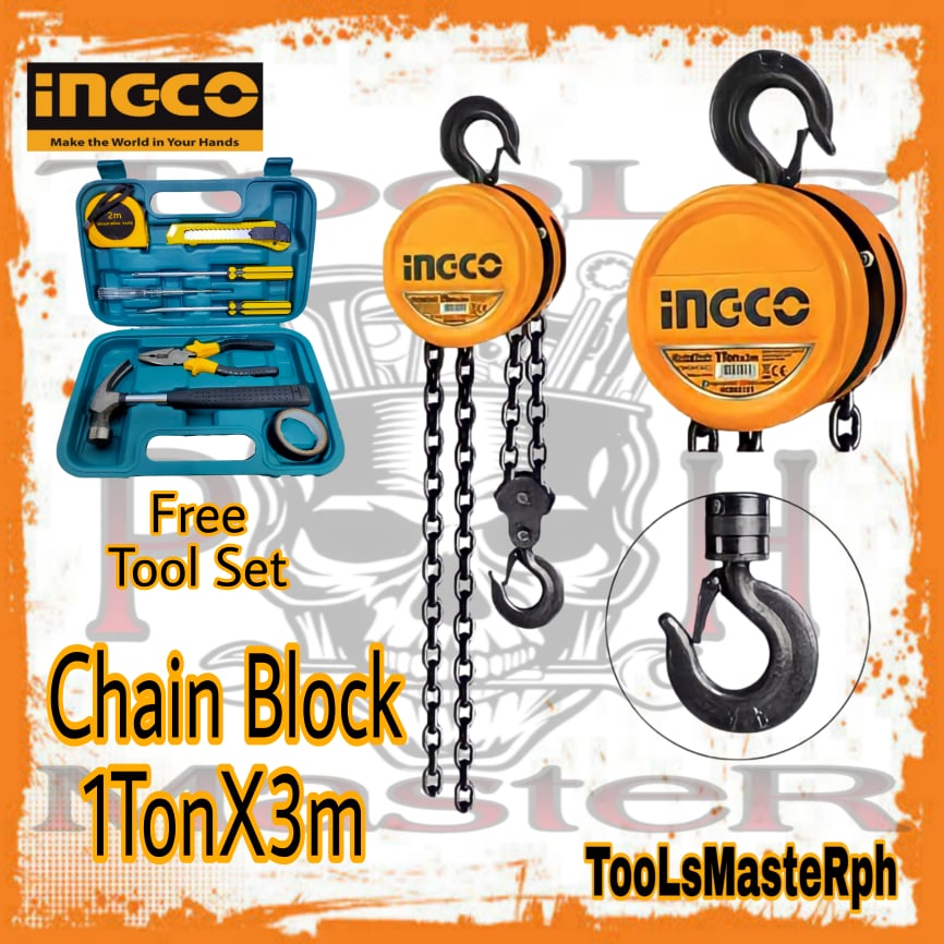 INGCO Chain Block 1Ton HCBK0101 FREE TOOL SET Lazada PH