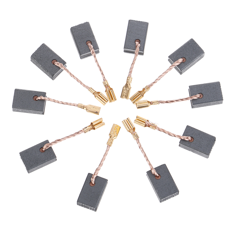 AttractiveFine 10Pcs Graphite Copper Motor Carbon Brushes Kit For Angle Grinder 6*8.5*13.5mm