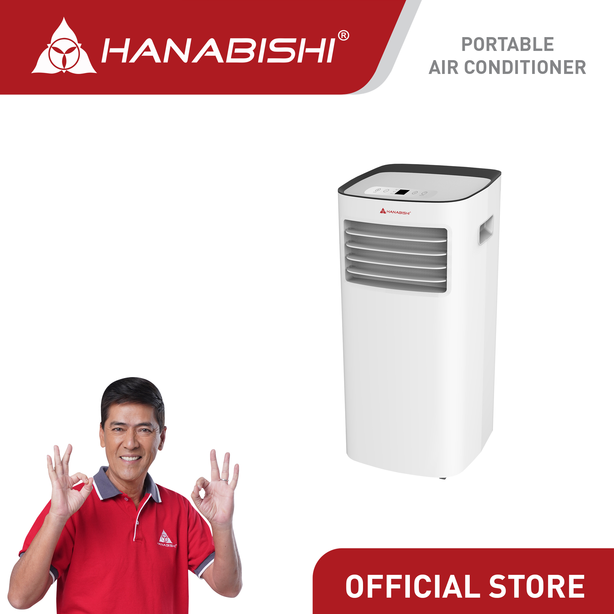 Hanabishi Portable Aircon HPORTAC 1HP, 1.5HP Aircon for Small Rooms