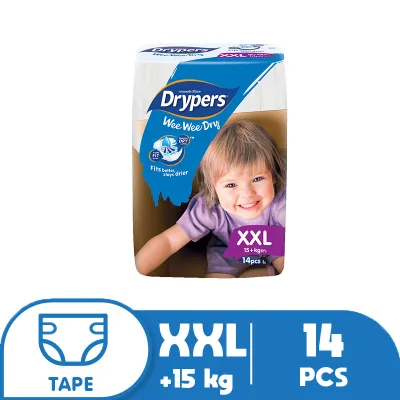 Drypers Wee Wee Dry XXL (14 pcs) - Tape Diapers