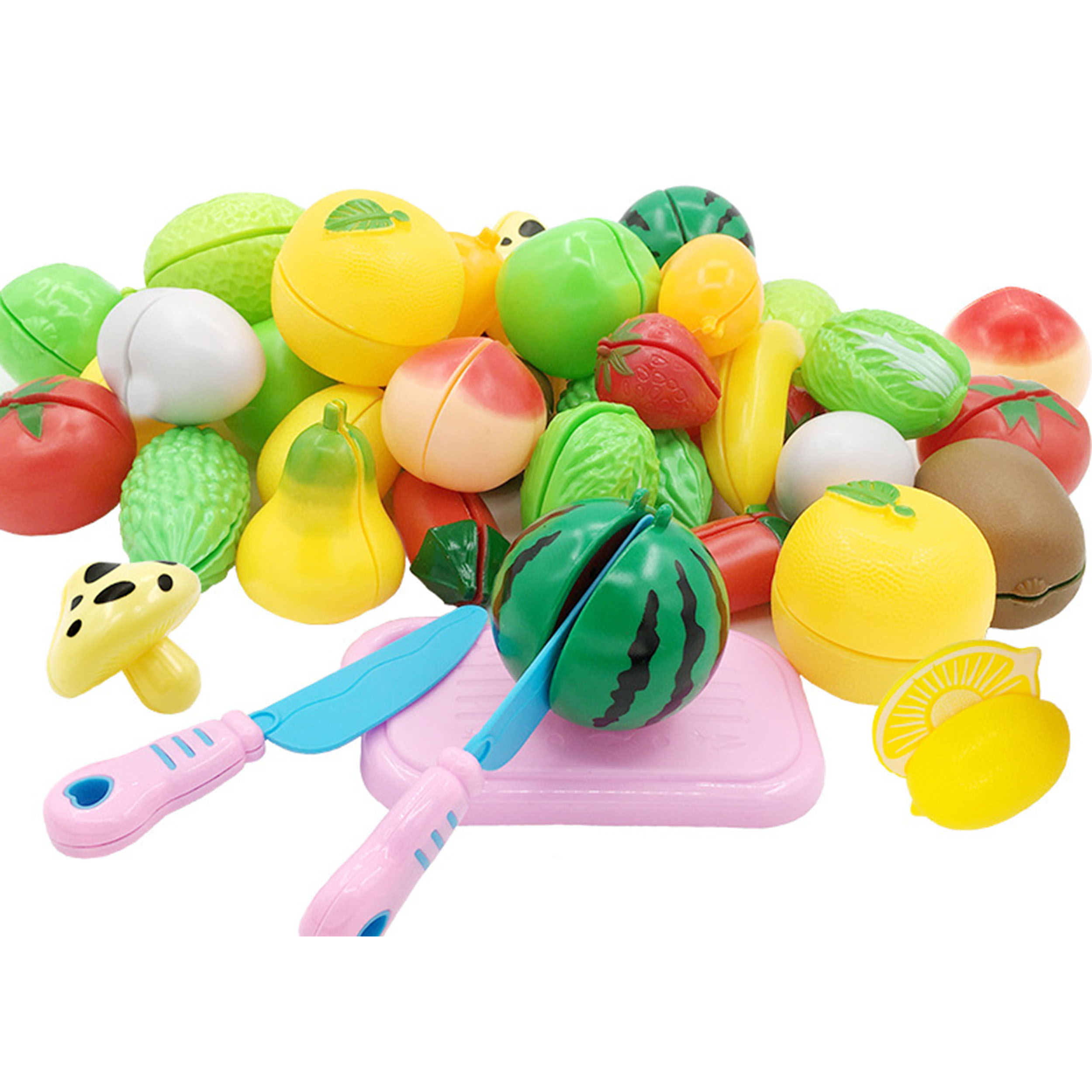 Moys Hoop Toys Mixed Fruit Cut Vegetable Cake Kids Kitchen Girl Playset ...