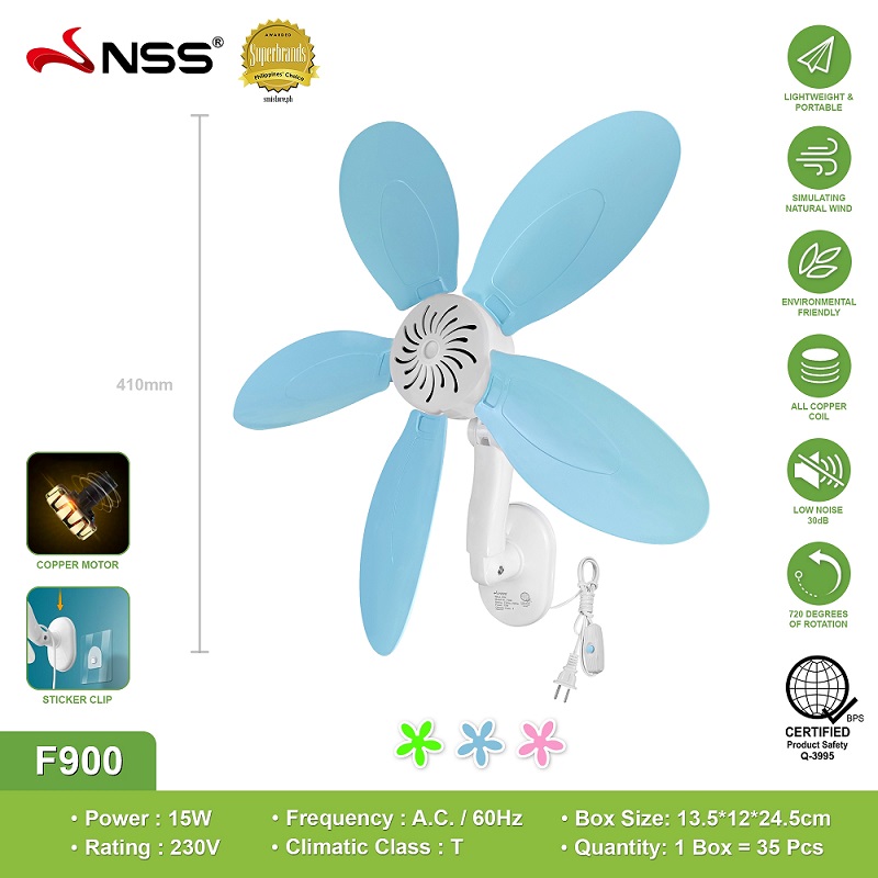 Five blade electric motor cooling plastic fans electric light small
