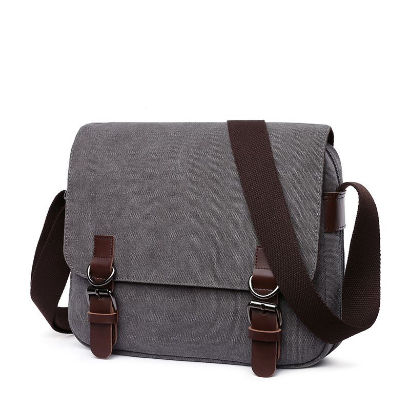 ZUOLUNDUO unisex simple canvas messenger bags solid color fashion men s shoulder bag Lazada PH