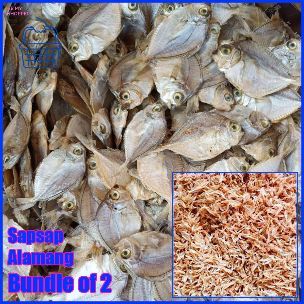 Bundle of 2 Dried Sapsap & Alamang freshy dried Unsalted Dried sapsap