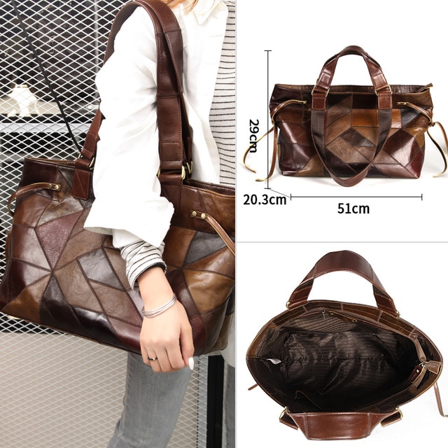 real leather shoulder bag