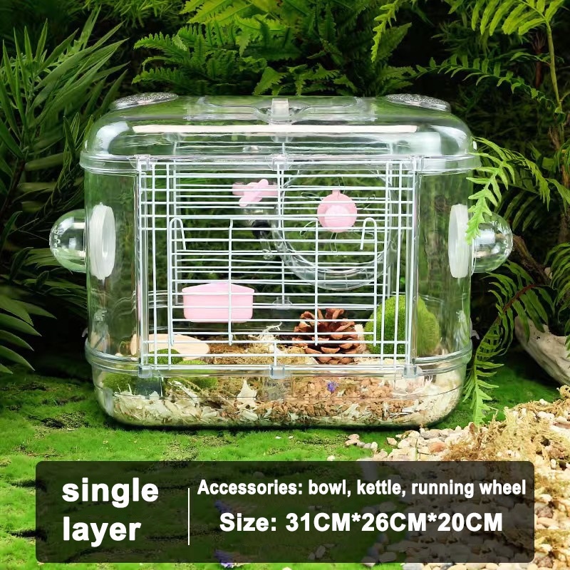Buy1get free3Hamster Cage with Running Wheel .BIN CAGE FOR HAMSTER