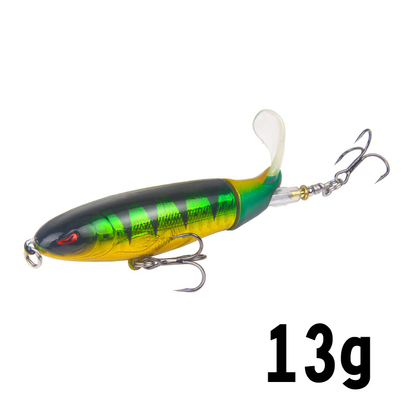 Fishing Lure 13g 35g Rotating Tail Popper Floating Lure Propeller Tractor  Sea Fishing Lure Hard Bait Floating Water Pencil Road Sub Bait Outdoor  Fishing Gear Snakehead
