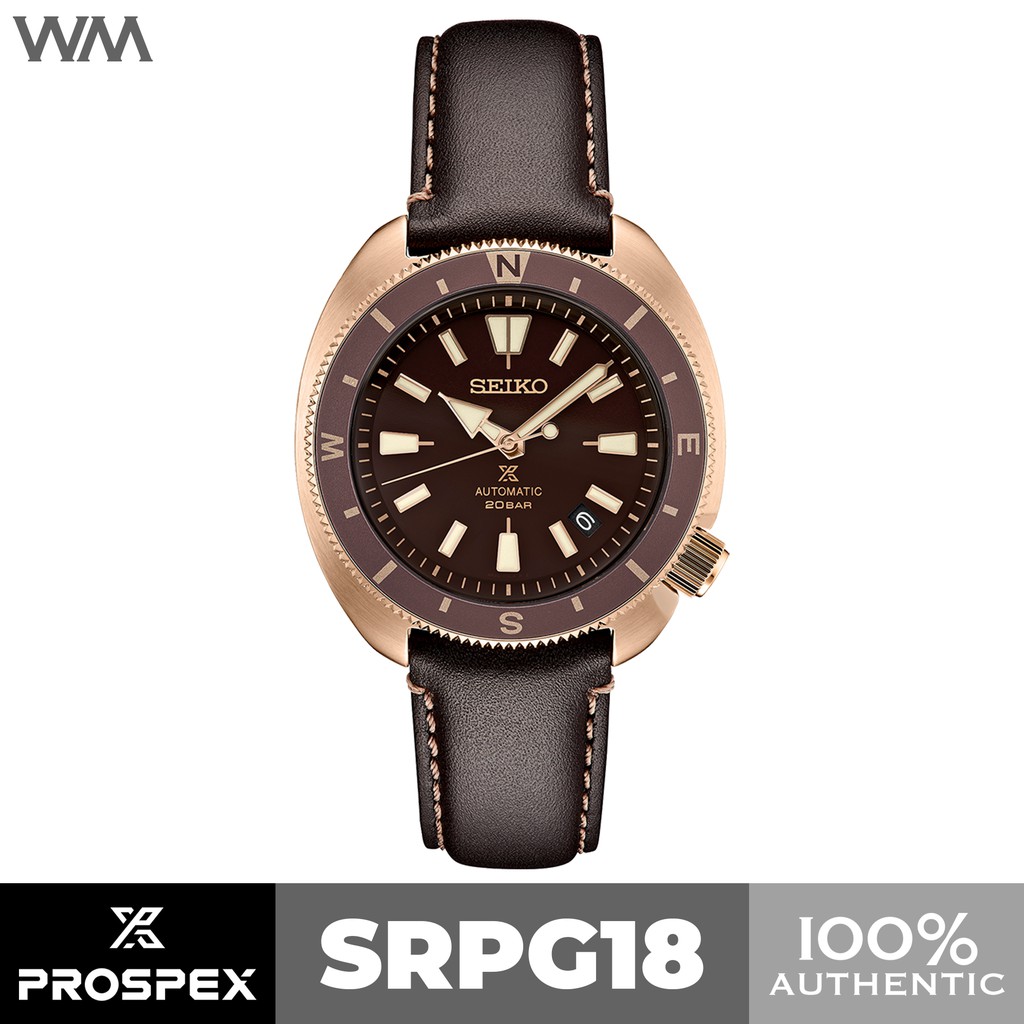 Seiko Prospex Tortoise Land Compass Bezel Automatic Watch with Calfskin  Leather Strap SRPG18 SRPG18K1 | Lazada PH