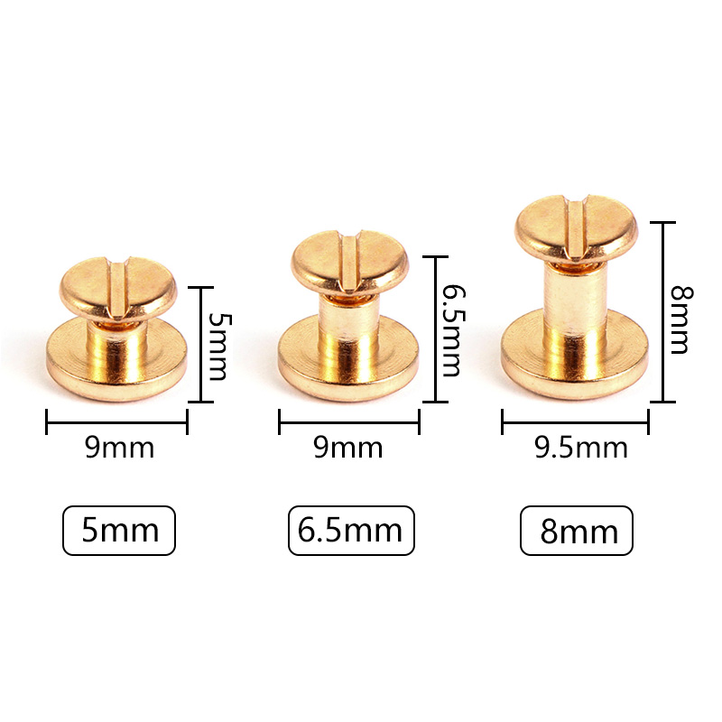 Màu Xanh 10 Bộ Kim Loại Thủ Công Thắt Lưng Trang Trí Đinh Tán Đồng Đinh Tán Mũ Đôi Vít Da Đầu Phẳng Dụng Cụ Làm Đồ Da Hai Mặt