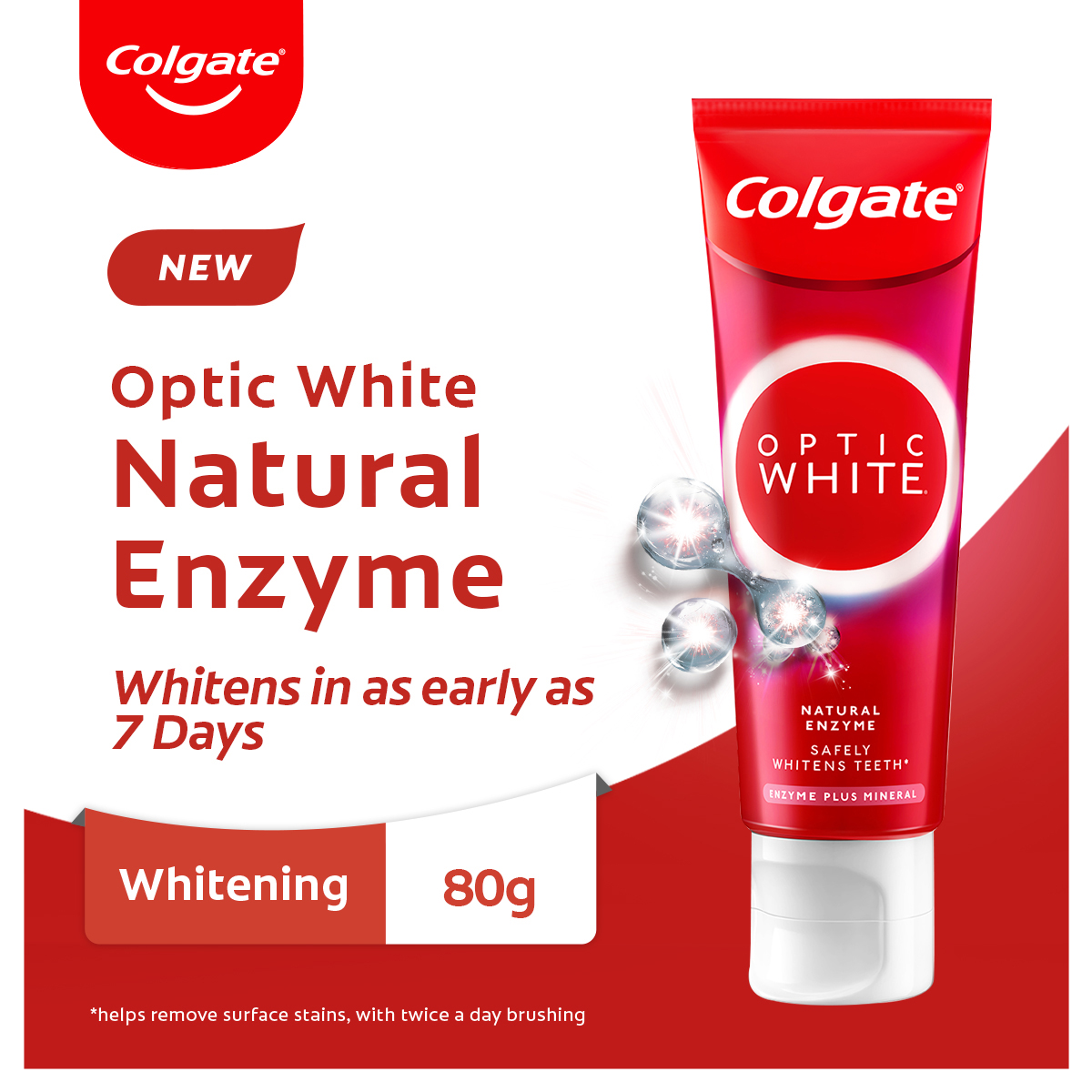 COLGATE Optic White Enzyme Toothpaste 80g | Lazada PH