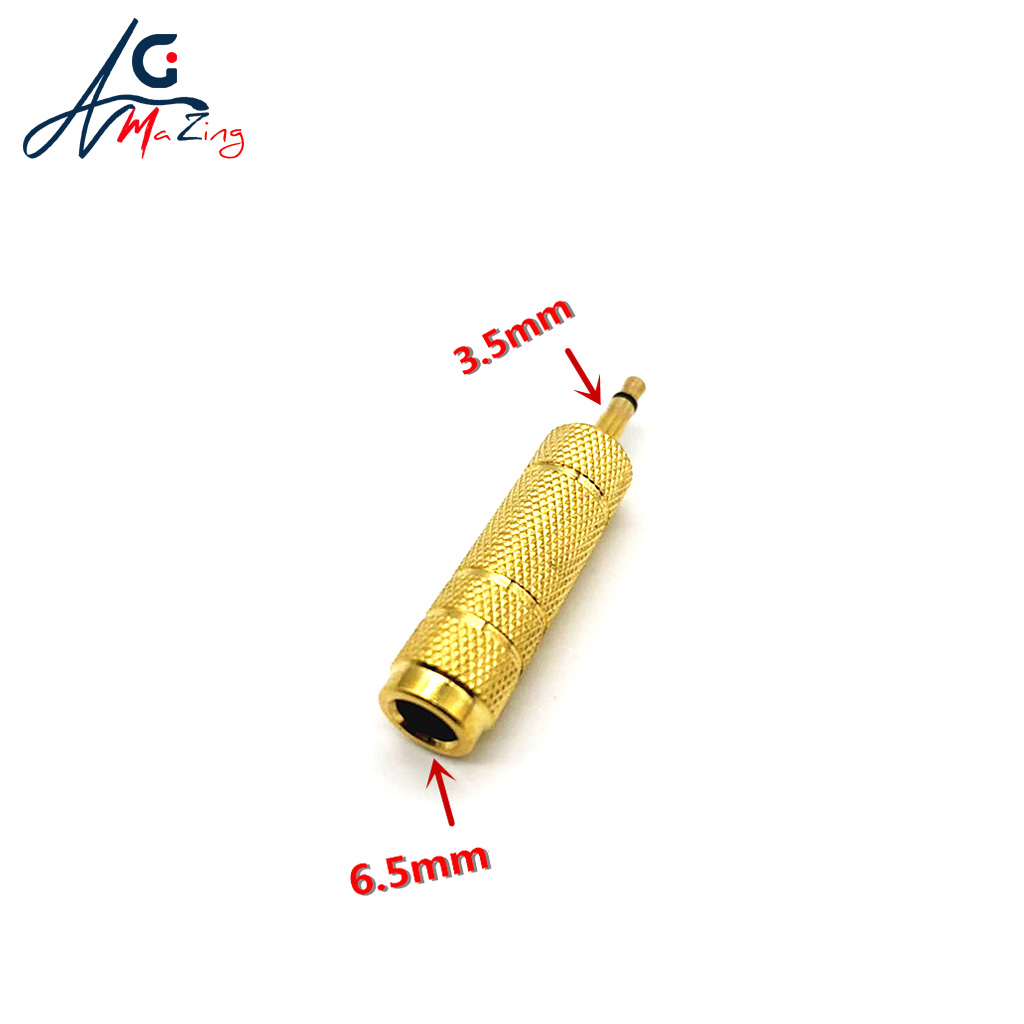 Microphone Jack Adapter 3.5 mm (1/ 8 Inch) Male to 6.35 mm (1/ 4 Inch