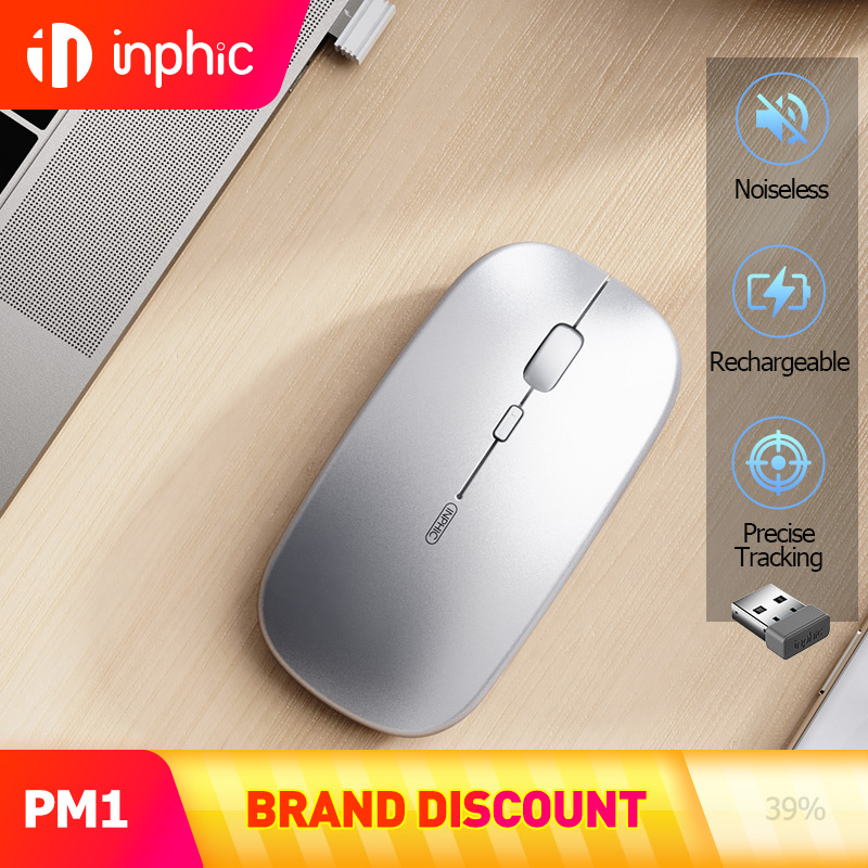 INPHIC PM1 Rechargeable Wireless Mouse for Laptop Ultra Slim Silent