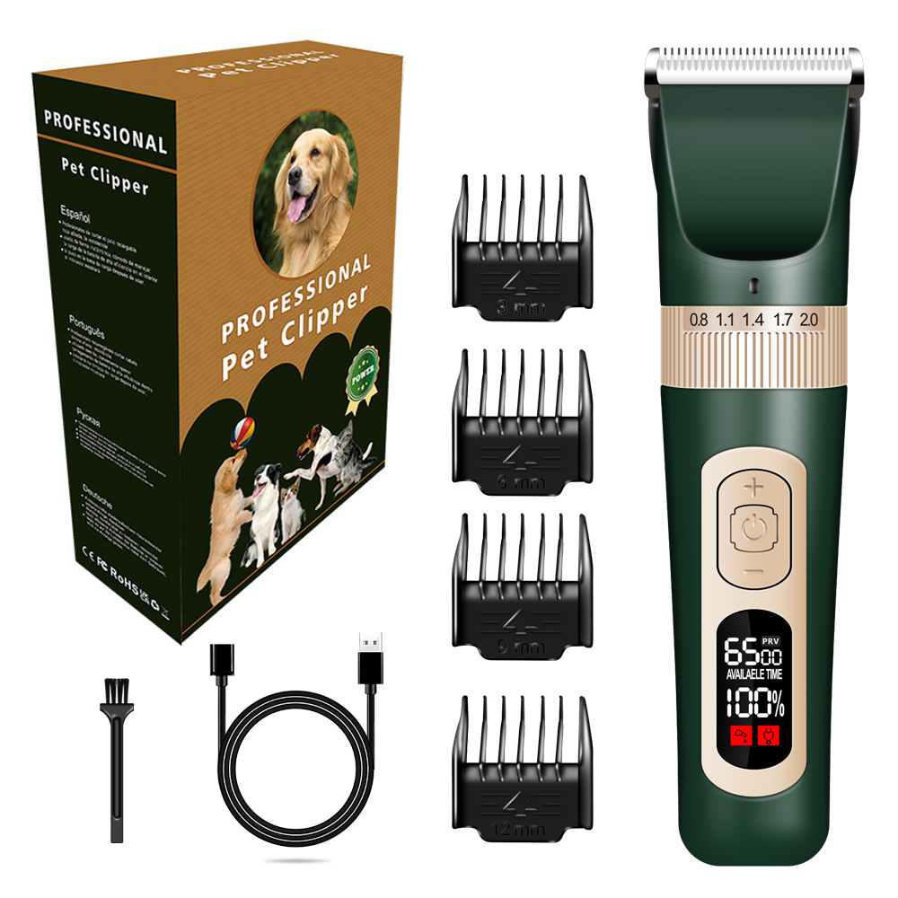 Dog Clippers, 4Speed Low Noise Electric Pet Hair Clippers Trimmer