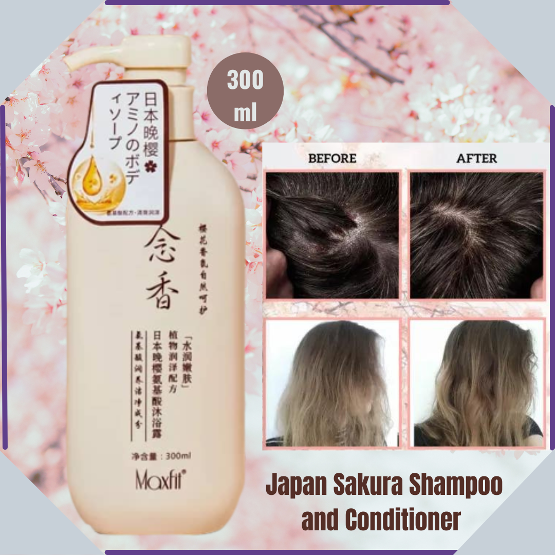 Sakura Japan Natural Shampoo Conditioner Tiktok Trend Sakura shampoo