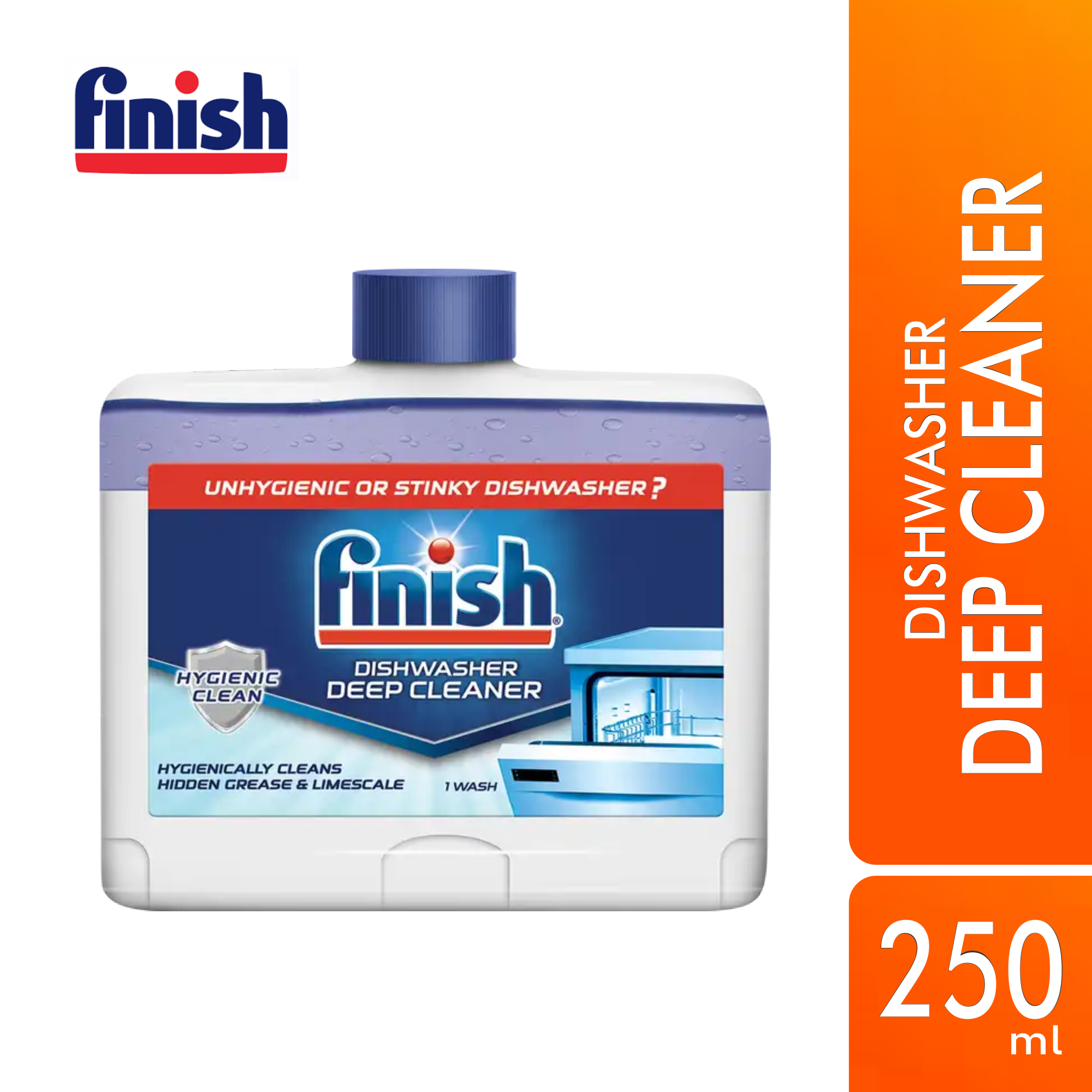 Finish Dishwasher Machine Cleaner,Dual Action to Fight Grease