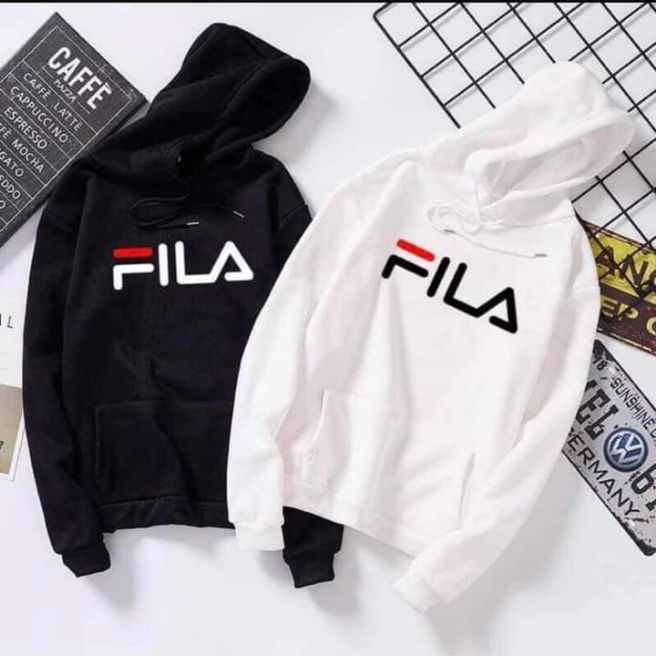 fila white hoodie mens