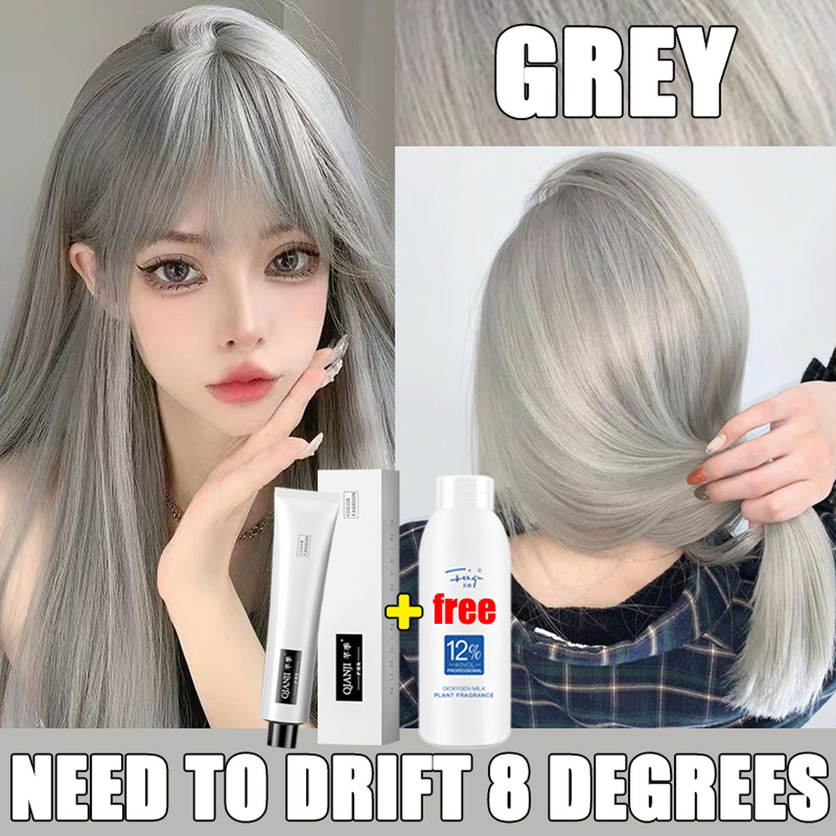 👍No need to bleach👍SMY Hair Dye 100ml*2 The essence of the plant ...