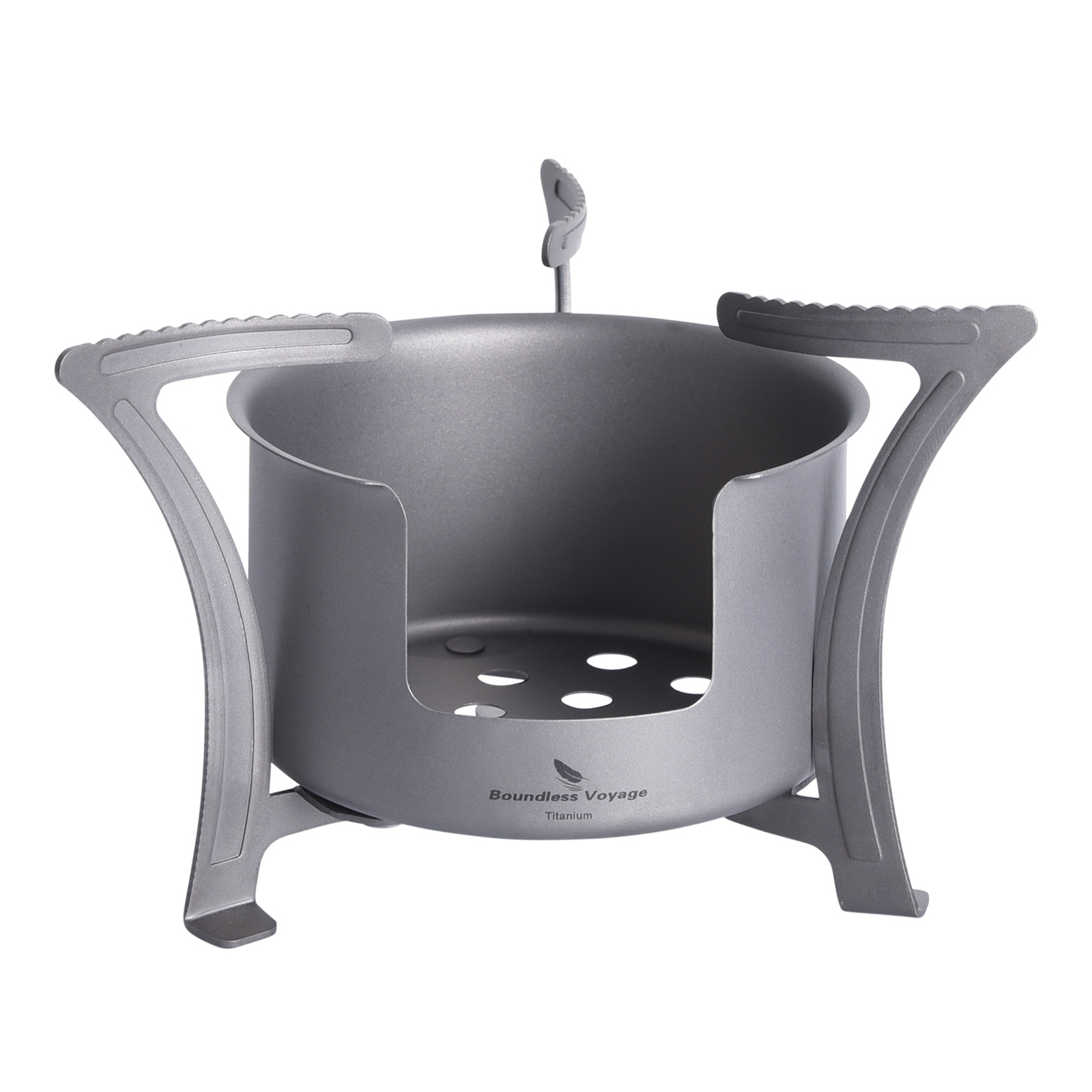 Boundless Voyage Camping Alcohol Stove Ultralight Titanium Wood Burning