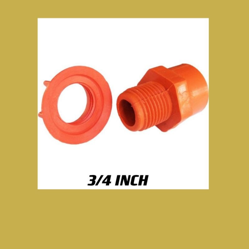 Pvc Orange Male Adapter With Lock Nut Lazada Ph 0741