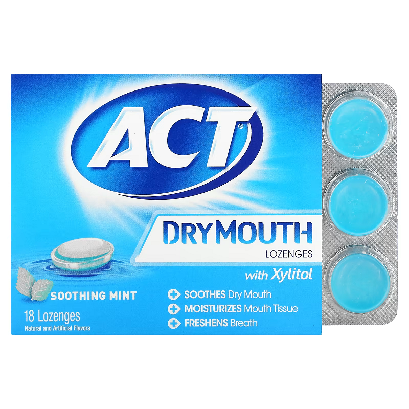 Act Dry Mouth Lozenges With Xylitol Soothing Mint 18 Lozenges Lazada PH
