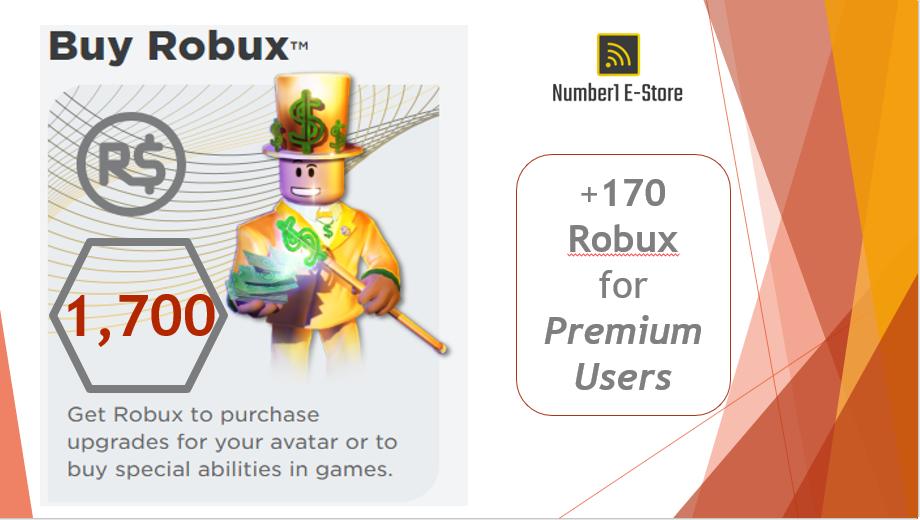 Roblox 1700 Robux Direct Top Up 1700 Robux This Is Not A Code Or A Card Direct Top Up Only Lazada Ph - 1700 robux