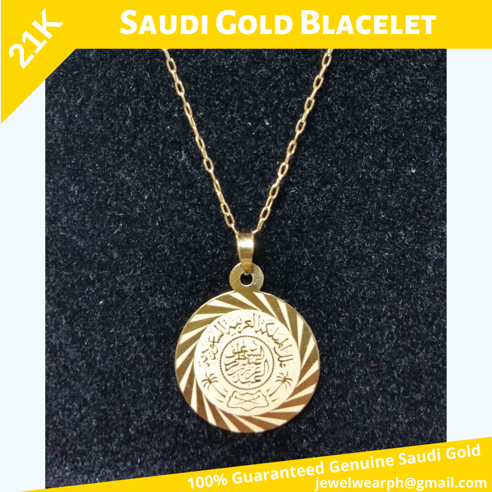 18k Saudi Gold Necklace with Pendant | eBay