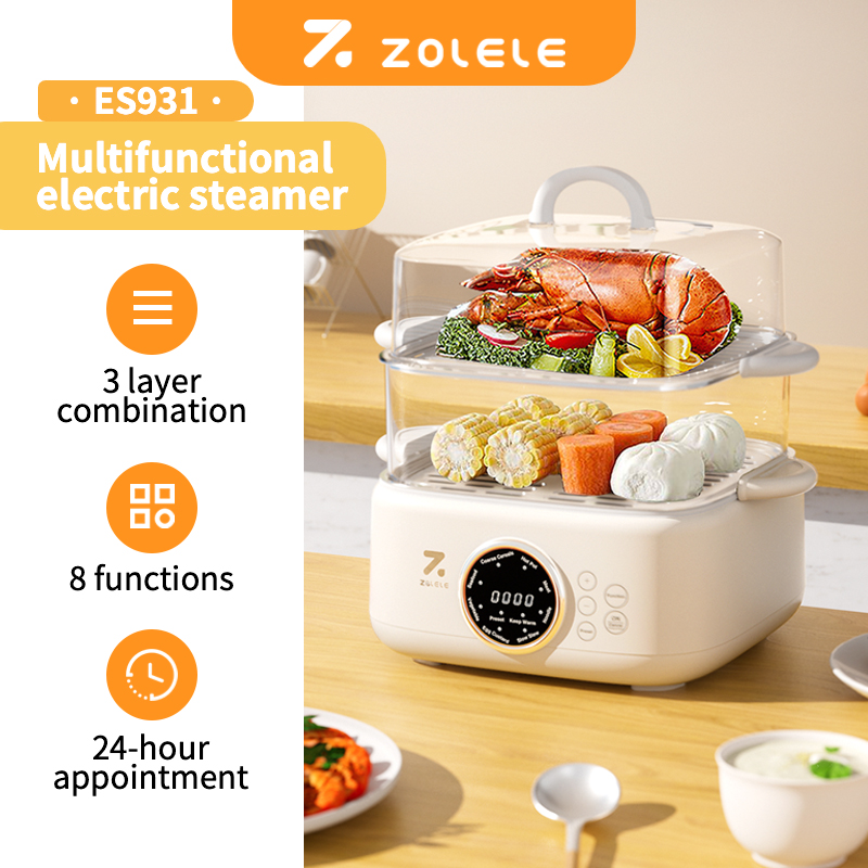 ZOLELE ES931 3layer Electric Steamer 32L Large Capacity