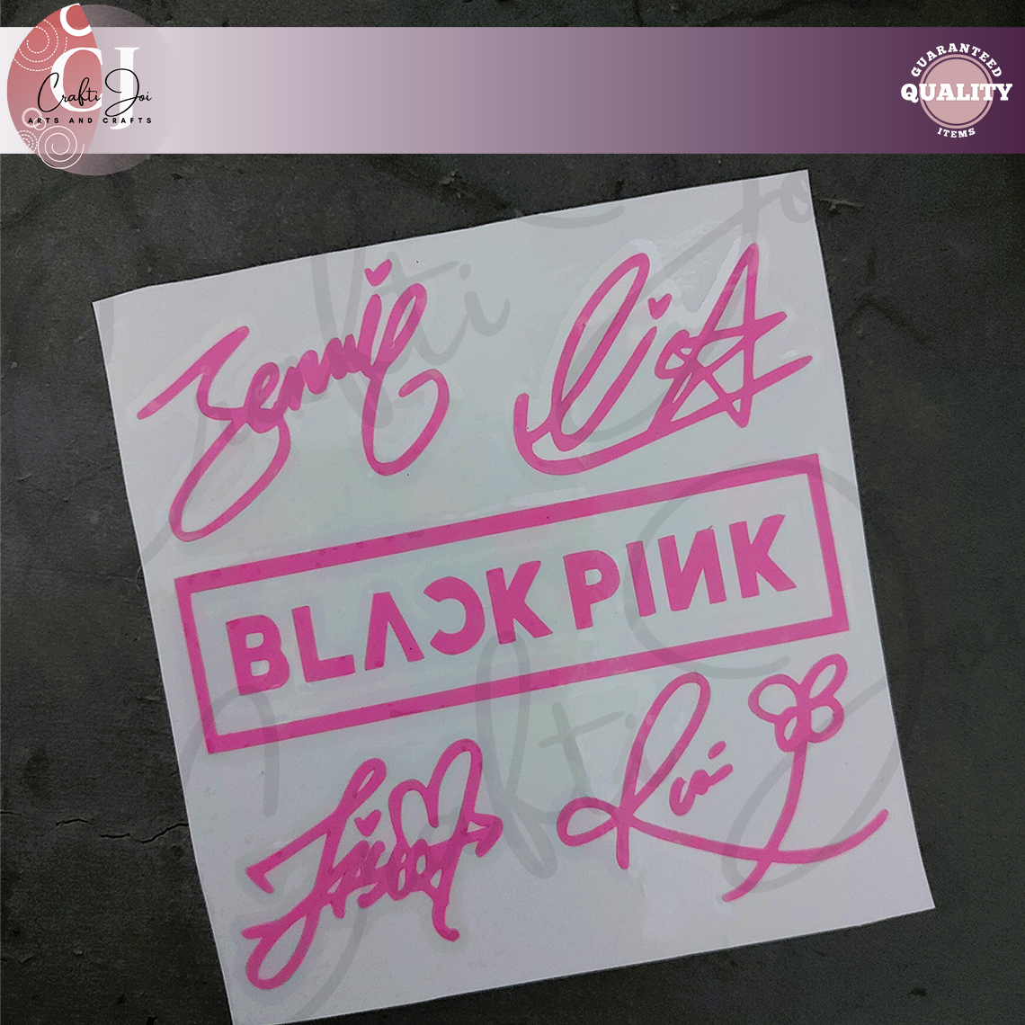 BLACKPINK Inspired LOGO with Group Signature Decal Vinyl Sticker ...