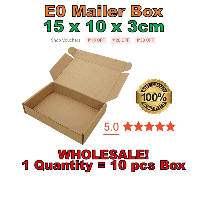 E0 (15x10x3cm) WHOLESALE 10pcs-100pcs Mailer Box Packaging Corrugated ...