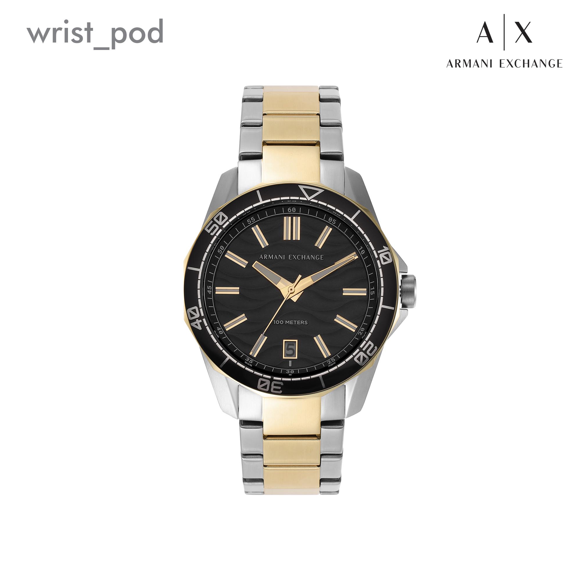 Affordable High Quality Twotone Stainless Steel 22 mm Wristwatch Band 931639-47-14-90_K0024192 main image 0