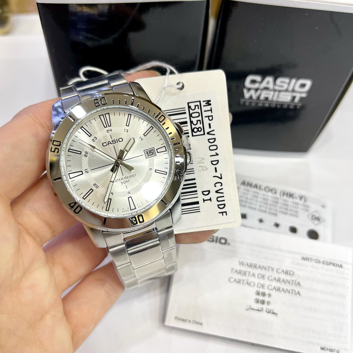 Casio MTPVD01 Men's Stainless Steel Strap Watch MTP-VD01D-7C | Lazada PH