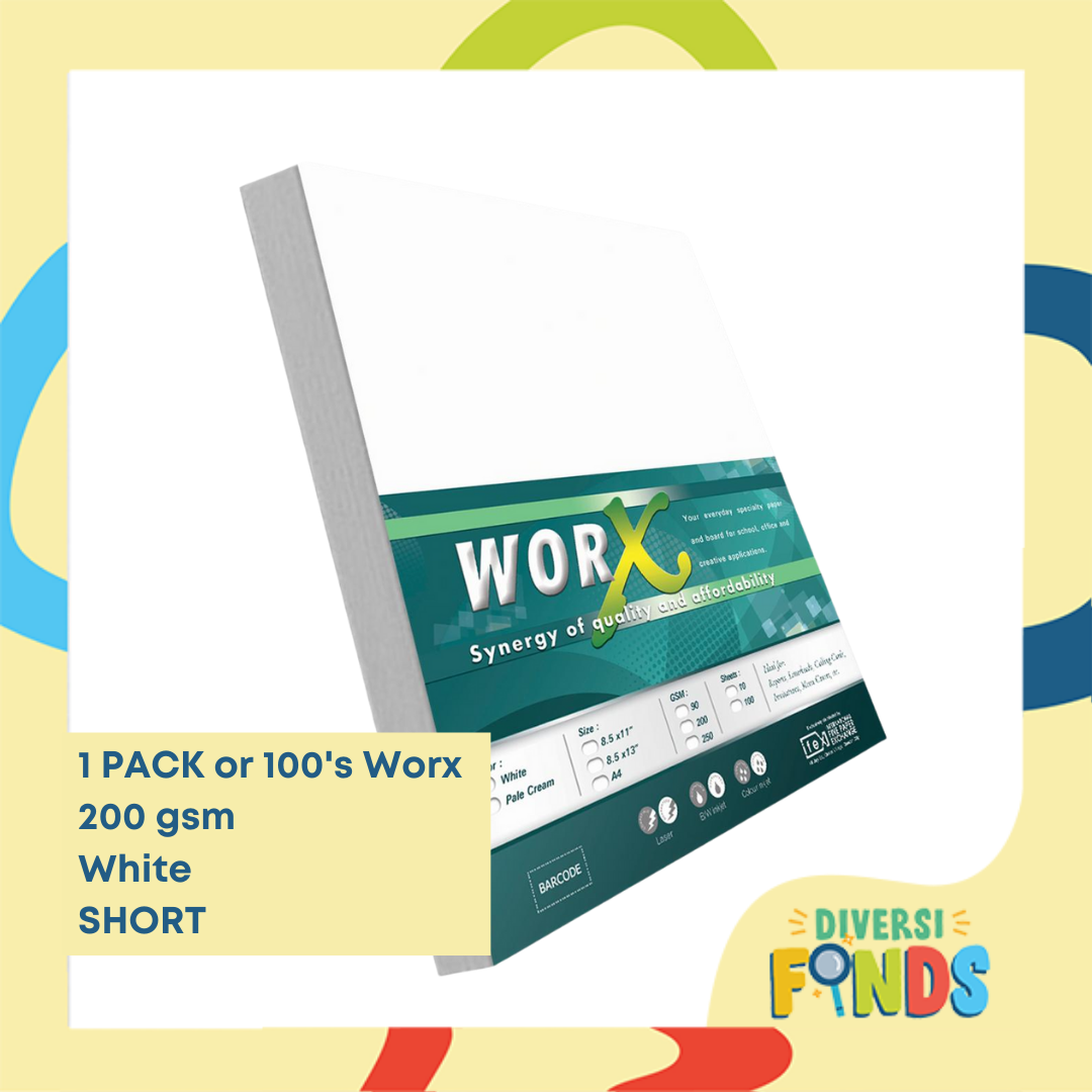 Wholesale! 100pcs Worx Specialty Paper/ Board 90gsm / 180gsm/ 200gsm White Short or Long Lazada PH