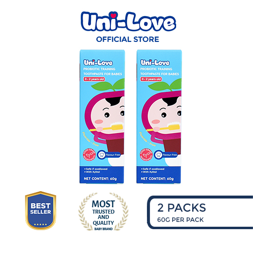 UniLove Probiotic Training Toothpaste FlavourFree (02 Years Old
