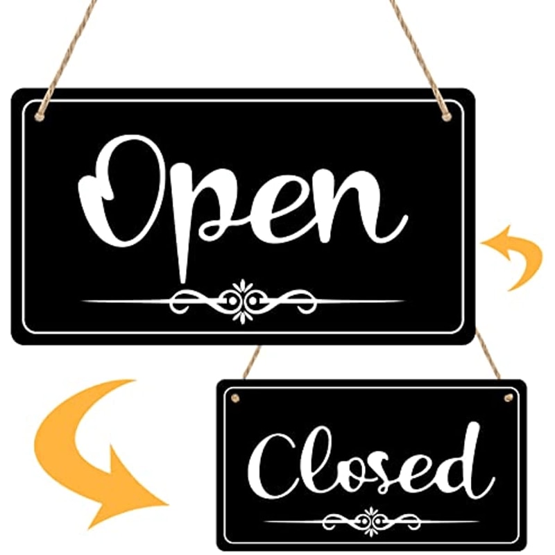 Open Signs for Business Double Sided Open Closed Sign Business Hours
