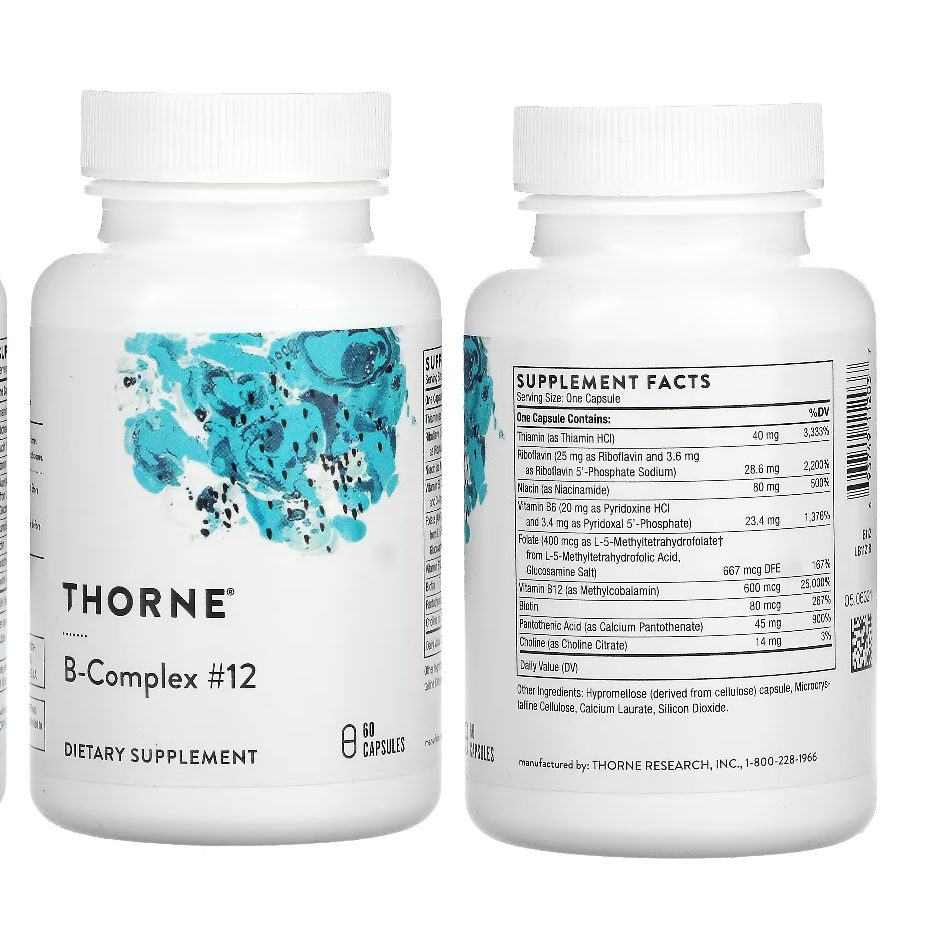 Thorne Research, B-Complex #12, Basic B Complex, 60 Capsules | Lazada PH